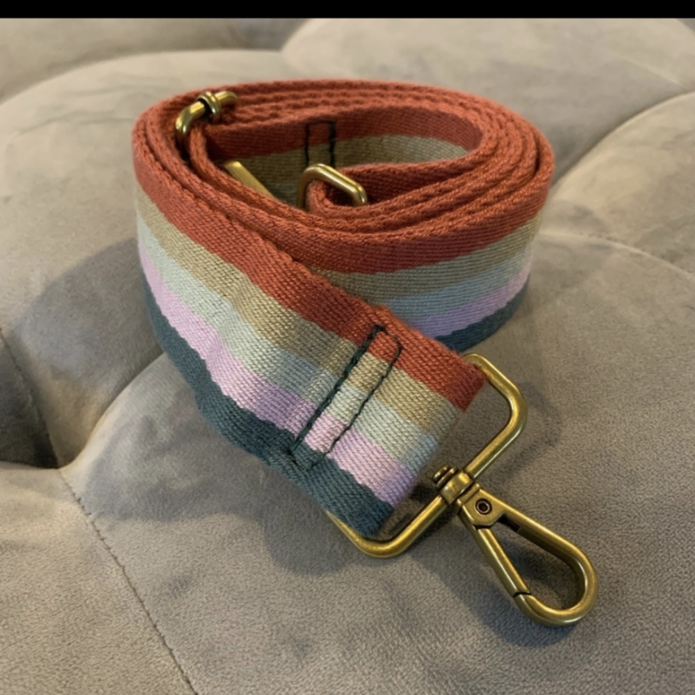Madewell Adjustable Rainbow Stripes Vintage Crossbody Bag Strap